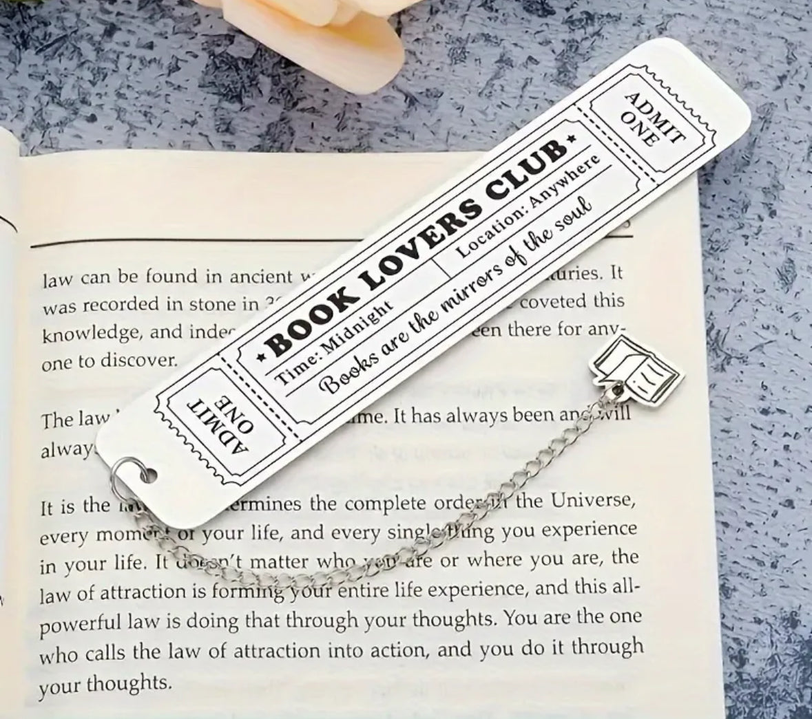 Book Lovers Metal Bookmark