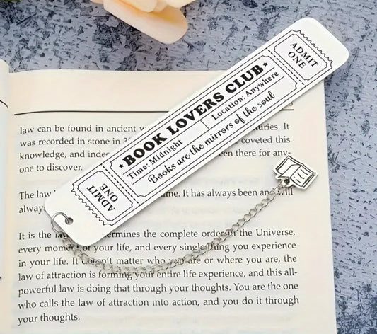 Book Lovers Metal Bookmark